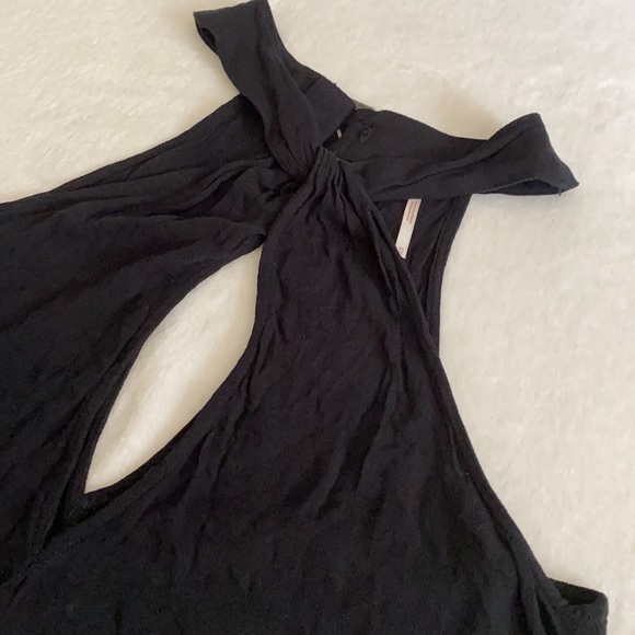 Free People | Twist & Shout Keyhole Buckle Halter Tank Top Black OB524991 (XS) - Picture 7 of 16